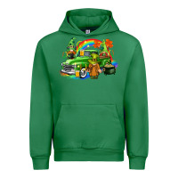 Emerald St. Patrick's Day truck with gnomies Urban Hoodie - CowGirlArtShop