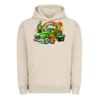 Pigment French Oak St. Patrick's Day truck with gnomies Urban Hoodie - CowGirlArtShop
