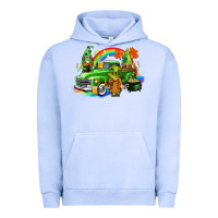 Pigment Grape Ice St. Patrick's Day truck with gnomies Urban Hoodie - CowGirlArtShop