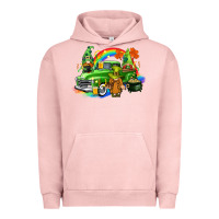 Pigment Salmon St. Patrick's Day truck with gnomies Urban Hoodie - CowGirlArtShop