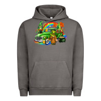 Pigment Tornado St. Patrick's Day truck with gnomies Urban Hoodie - CowGirlArtShop