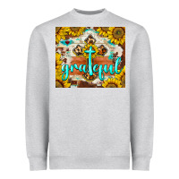 Heather Grey grateful cross Heavyweight Sweatshirt - BarkalooDesign