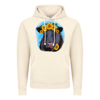 Vintage Artic black angus with sunflower Vintage Hoodie - RanaPortraitStore