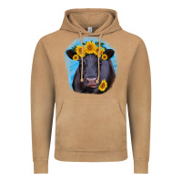 Vintage Camel black angus with sunflower Vintage Hoodie - RanaPortraitStore