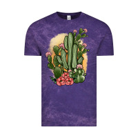 Cloud Purple cactus Vintage Tee - JahusDesignShop