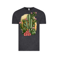 Vintage Black cactus Vintage Tee - JahusDesignShop