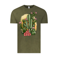 Vintage Olive cactus Vintage Tee - JahusDesignShop