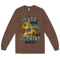 Chestnut just a girl who loves country music Long Sleeve Tee - MaliasSmallBusiness