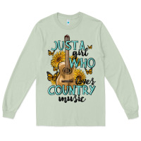 Matcha just a girl who loves country music Long Sleeve Tee - MaliasSmallBusiness