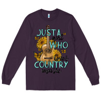 Plum just a girl who loves country music Long Sleeve Tee - MaliasSmallBusiness