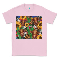 Bubblegum Pink western cactus sunflower highlands cow Classic Tee - BarkalooDesign