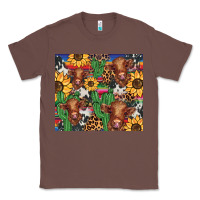 Chestnut western cactus sunflower highlands cow Classic Tee - BarkalooDesign