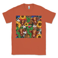 Copper western cactus sunflower highlands cow Classic Tee - BarkalooDesign
