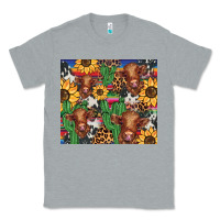 Heather Grey western cactus sunflower highlands cow Classic Tee - BarkalooDesign