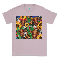 Lilac western cactus sunflower highlands cow Classic Tee - BarkalooDesign