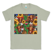 Matcha western cactus sunflower highlands cow Classic Tee - BarkalooDesign
