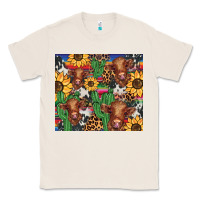 Natural western cactus sunflower highlands cow Classic Tee - BarkalooDesign
