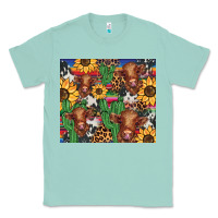 Seafoam western cactus sunflower highlands cow Classic Tee - BarkalooDesign