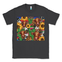 Smoke western cactus sunflower highlands cow Classic Tee - BarkalooDesign