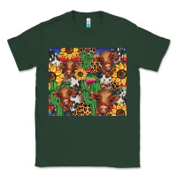 Sports Green western cactus sunflower highlands cow Classic Tee - BarkalooDesign