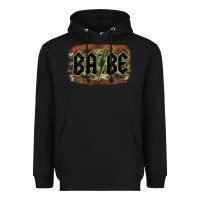 Black Camouflage Patterned Babe Tried Heavyweight Hoodie - Bettercallsaul