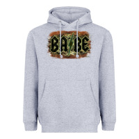 Heather Grey Camouflage Patterned Babe Tried Heavyweight Hoodie - Bettercallsaul