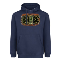 Navy Camouflage Patterned Babe Tried Heavyweight Hoodie - Bettercallsaul