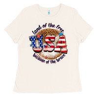 Bone land of the free usa because of the brave billie w Ladies Tee - texasbilliewilder