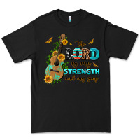 Black the lord is my strength and my song guitar with su Premium Tee - AdoDesignShop