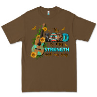Cacao the lord is my strength and my song guitar with su Premium Tee - AdoDesignShop