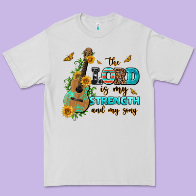 The Lord Is My Strength And My Song Guitar With Su Premium Tee Designed By Adodesignshop