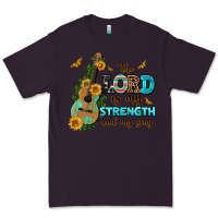 Plum the lord is my strength and my song guitar with su Premium Tee - AdoDesignShop