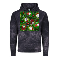 Cloud Black christmas gnomes seamless pattern Vintage Hoodie - BundleAndBundleShop