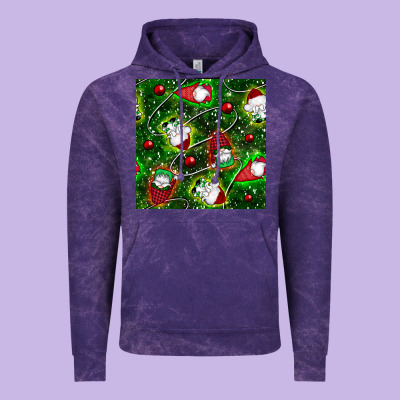 Christmas Gnomes Seamless Pattern Vintage Hoodie Designed By Bundleandbundleshop