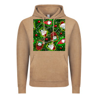 Vintage Coffee christmas gnomes seamless pattern Vintage Hoodie - BundleAndBundleShop