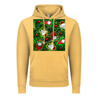 Vintage Mustard christmas gnomes seamless pattern Vintage Hoodie - BundleAndBundleShop