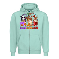 Seafoam happy hallothanksmas Zipper Hoodie - MaliasSmallBusiness