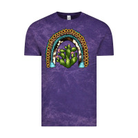 Cloud Purple cactus rainbow Vintage Tee - JahusDesignShop