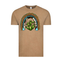 Vintage Coffee cactus rainbow Vintage Tee - JahusDesignShop