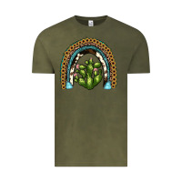 Vintage Olive cactus rainbow Vintage Tee - JahusDesignShop