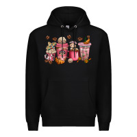 Black Cafecito y Chisme Coffee Cups Premium Hoodie - texasbilliewilder