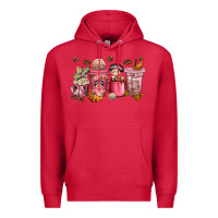 Cardinal Cafecito y Chisme Coffee Cups Premium Hoodie - texasbilliewilder