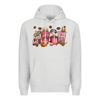 Dove Grey Cafecito y Chisme Coffee Cups Premium Hoodie - texasbilliewilder