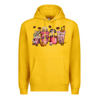 Lemon Cafecito y Chisme Coffee Cups Premium Hoodie - texasbilliewilder