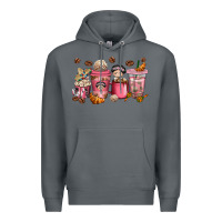 Rock Cafecito y Chisme Coffee Cups Premium Hoodie - texasbilliewilder