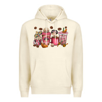 Sandshell Cafecito y Chisme Coffee Cups Premium Hoodie - texasbilliewilder