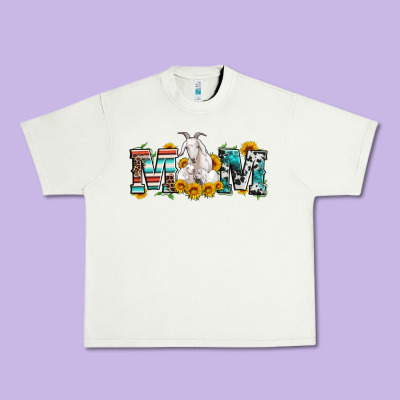 Goat Mom Serape Leopard Cowhide Goat Family Urban Heavy Tee Designed By Artiststas