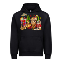 Black Cino De Mayo coffee cups Mexico Urban Hoodie - HowdyJamesFarm