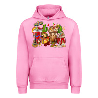Fuchsia Pink Cino De Mayo coffee cups Mexico Urban Hoodie - HowdyJamesFarm