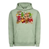 Pigment Oil Green Cino De Mayo coffee cups Mexico Urban Hoodie - HowdyJamesFarm